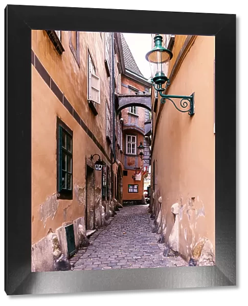 Griechengasse narrow alley in Vienna old town, Austria
