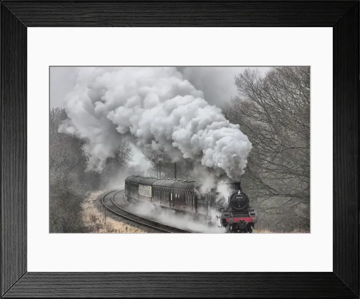 Framed Print : Kinchley lane in the mist Framed Print : Kinchley lane in the mist