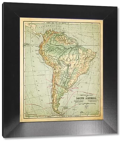old map of south america