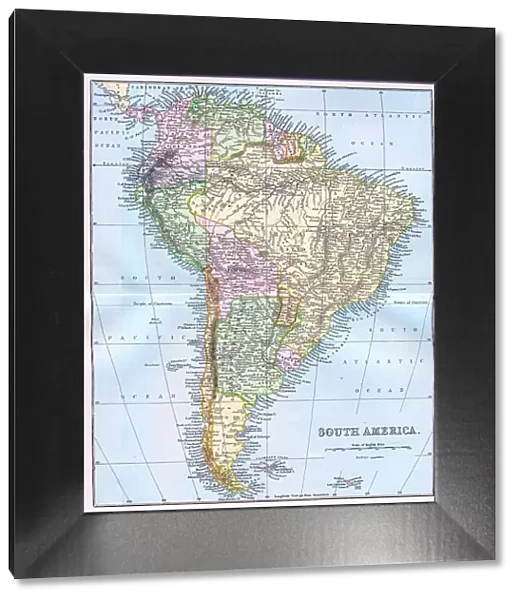 Map of South America 19th Century