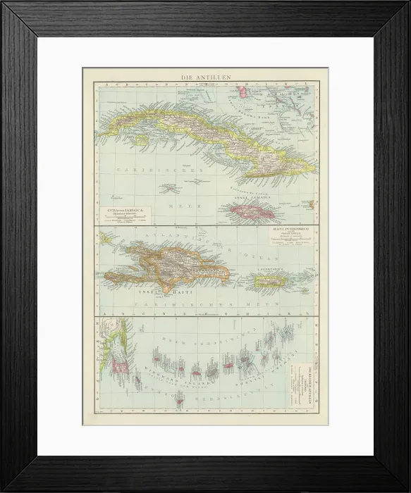 Framed Print : Old chromolithograph map of Cuba (northern Caribbean Sea, Gulf of Mexico, and Atlantic Ocean), Haiti and Lesser Antilles Framed Print : Old chromolithograph map of Cuba (northern Caribbean Sea, Gulf of Mexico, and Atlantic Ocean), Haiti and Lesser Antilles