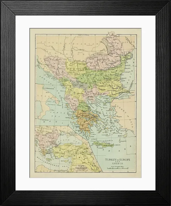 Framed Print : Map of Turkey Framed Print : Map of Turkey