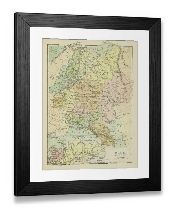 Framed Print : Map of Russia Framed Print : Map of Russia
