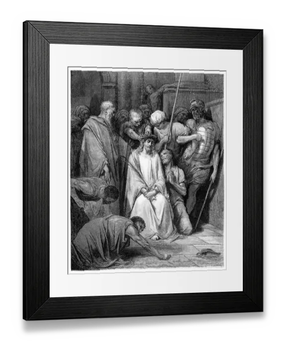 Framed Print : Jesus Christ receiving the crown of thorns 1866 Framed Print : Jesus Christ receiving the crown of thorns 1866