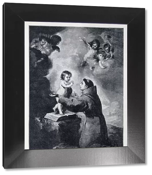 Saint Anthony of Padua with the Infant Jesus illustration 1899