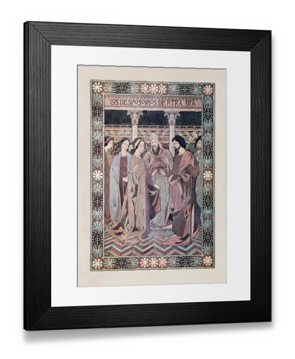 Framed Print : Religious painting marriage Virgin Mary and Saint Joseph Framed Print : Religious painting marriage Virgin Mary and Saint Joseph