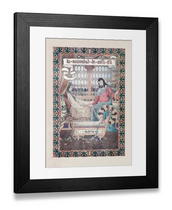 Framed Print : Religious painting birth of Mary mother of Jesus Framed Print : Religious painting birth of Mary mother of Jesus