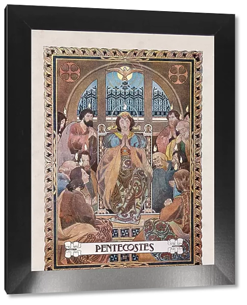 Religious painting Pentecost celebration