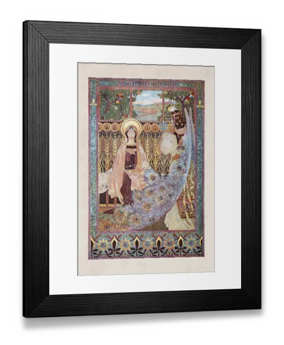 Framed Print : Religious painting woman with angel Framed Print : Religious painting woman with angel