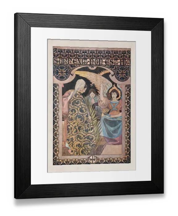 Framed Print : Religious painting Maria Magdalene with angel at grave of Jesus Framed Print : Religious painting Maria Magdalene with angel at grave of Jesus