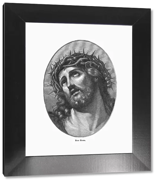 Ecce Homo, painted by Guido Reni, wood engraving, published in 1894