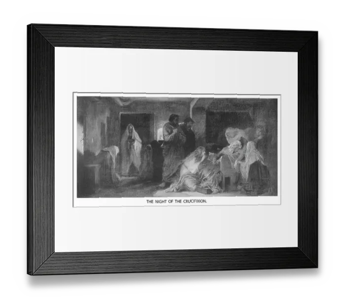 Framed Print : Old engraved illustration of the night of the crucifixion Jesus Framed Print : Old engraved illustration of the night of the crucifixion Jesus