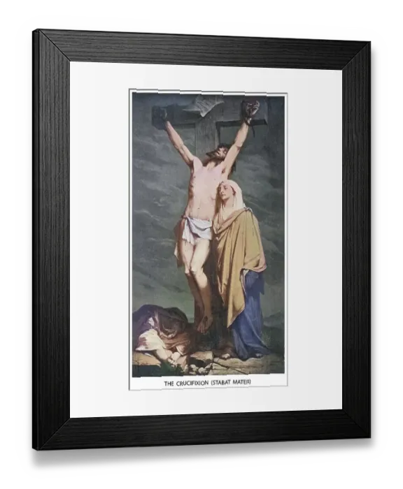 Framed Print : Old engraved illustration of the Lord Jesus Christ on the Cross, The crucified Jesus Framed Print : Old engraved illustration of the Lord Jesus Christ on the Cross, The crucified Jesus