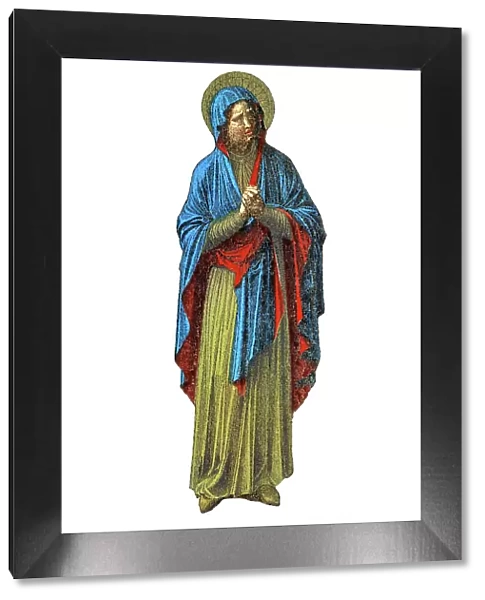 Old chromolithograph illustration of St. Mary, Virgin Mary, Mary - Mother of Jesus
