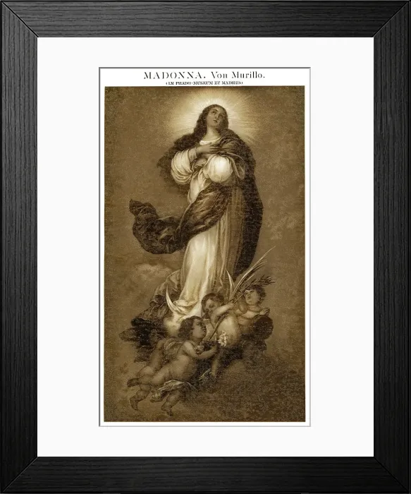 Framed Print : Old chromolithograph illustration of Madonna by Bartolome Esteban Murillo Framed Print : Old chromolithograph illustration of Madonna by Bartolome Esteban Murillo