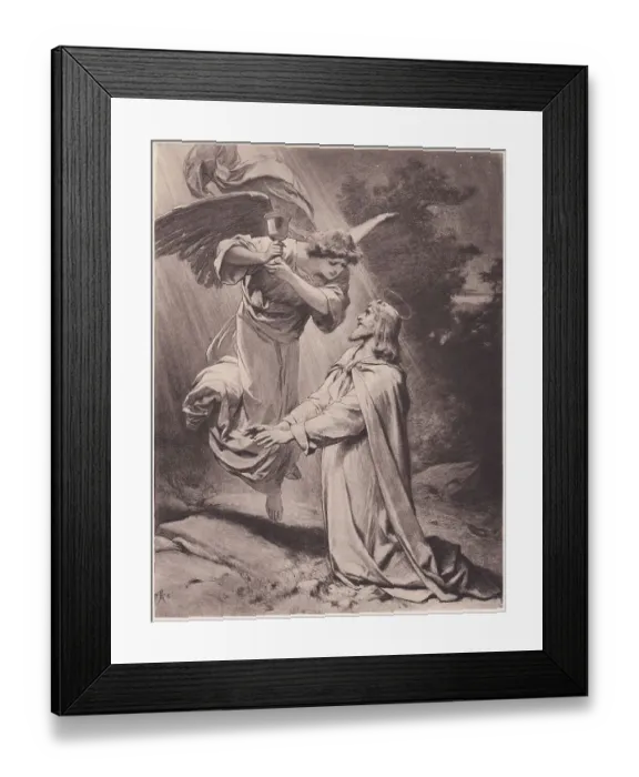 Framed Print : Christ on the Mount of Olives, photogravure, published in 1886 Framed Print : Christ on the Mount of Olives, photogravure, published in 1886