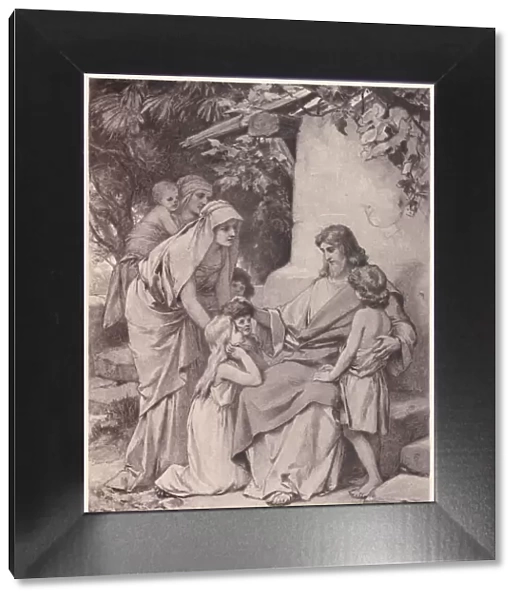 Jesus and the children, photogravure, published in 1886