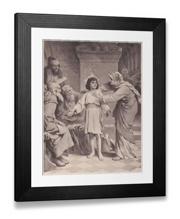 Framed Print : The twelve year old Jesus, photogravure, published in 1886 Framed Print : The twelve year old Jesus, photogravure, published in 1886
