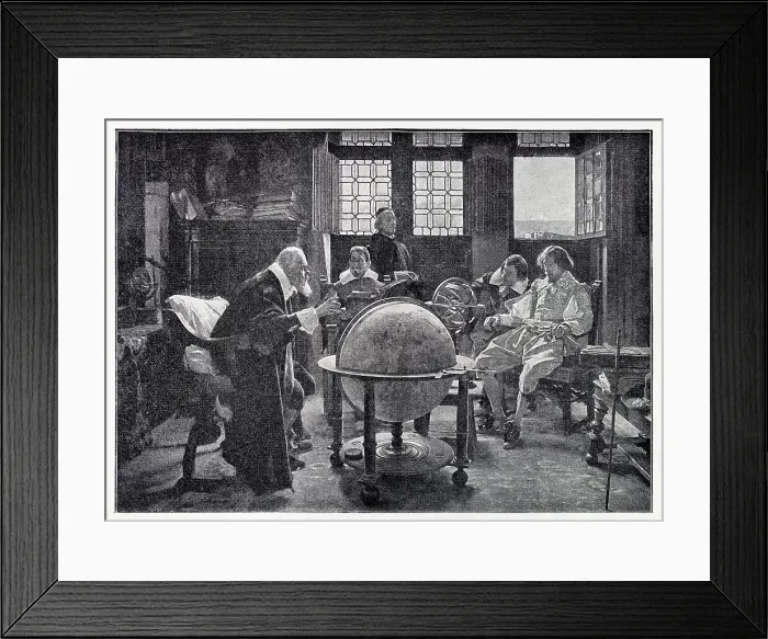 Framed Print : John Milton meeting with Galileo Galilei 1638 Framed Print : John Milton meeting with Galileo Galilei 1638