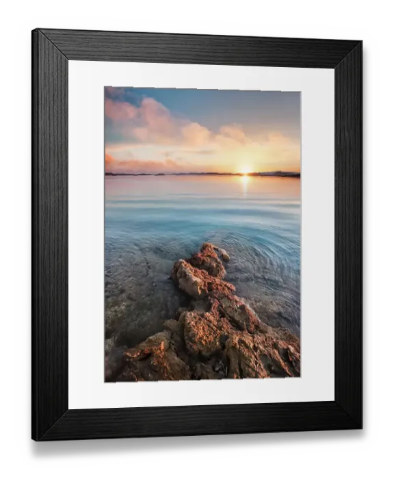 Framed Print : New dawn. Beautiful sunrise off the coast of the island of Dugi Otok in Croatia Framed Print : New dawn. Beautiful sunrise off the coast of the island of Dugi Otok in Croatia