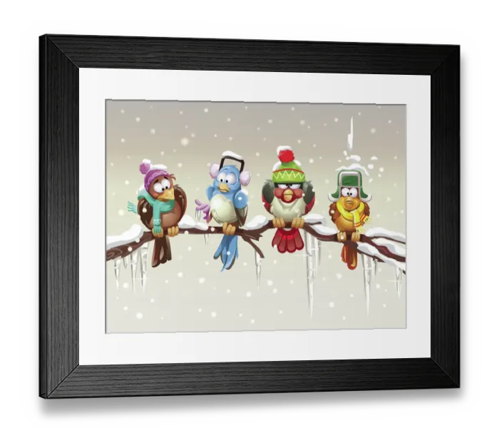 Framed Print : Shivering Birds Framed Print : Shivering Birds