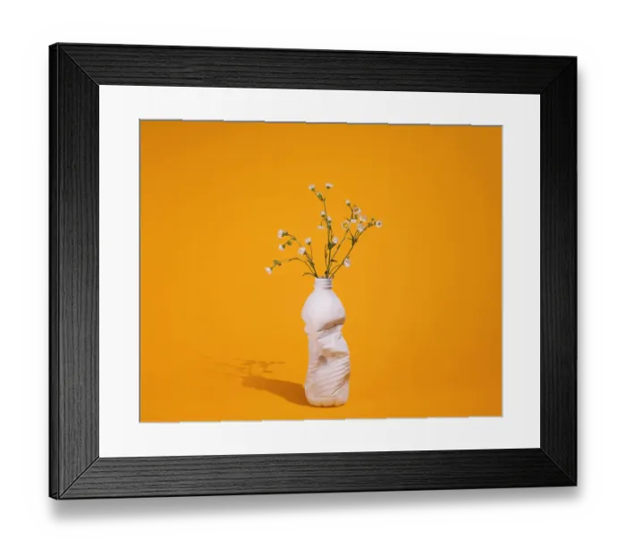 Framed Print : Prairie Wildflowers in a Repurposed Vase