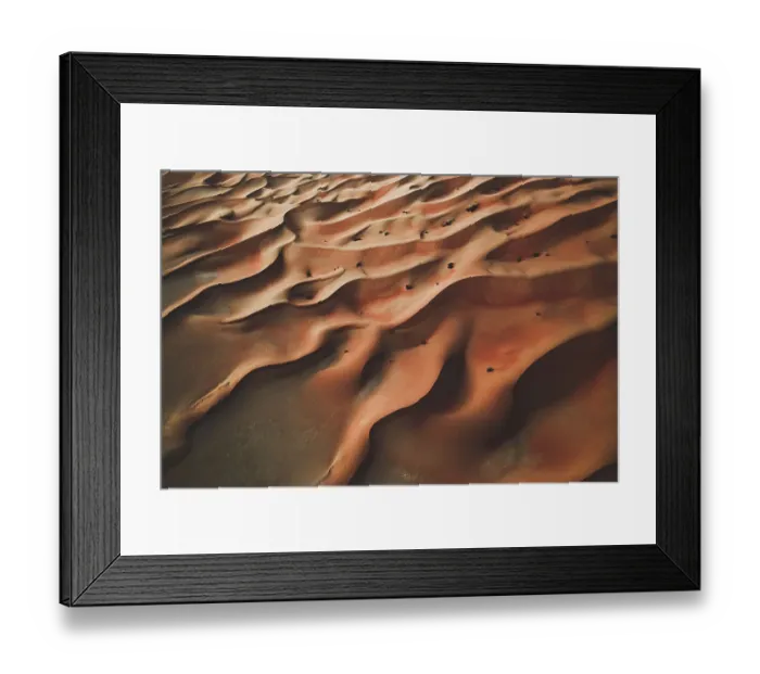 Framed Print : Desert at sunset from aerial perspective, United Arab Emirates Framed Print : Desert at sunset from aerial perspective, United Arab Emirates