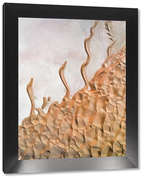 Abstract swirls in the desert dunes, United Arab Emirates