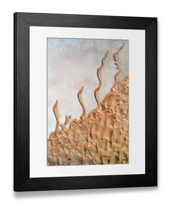 Framed Print : Abstract swirls in the desert dunes, United Arab Emirates