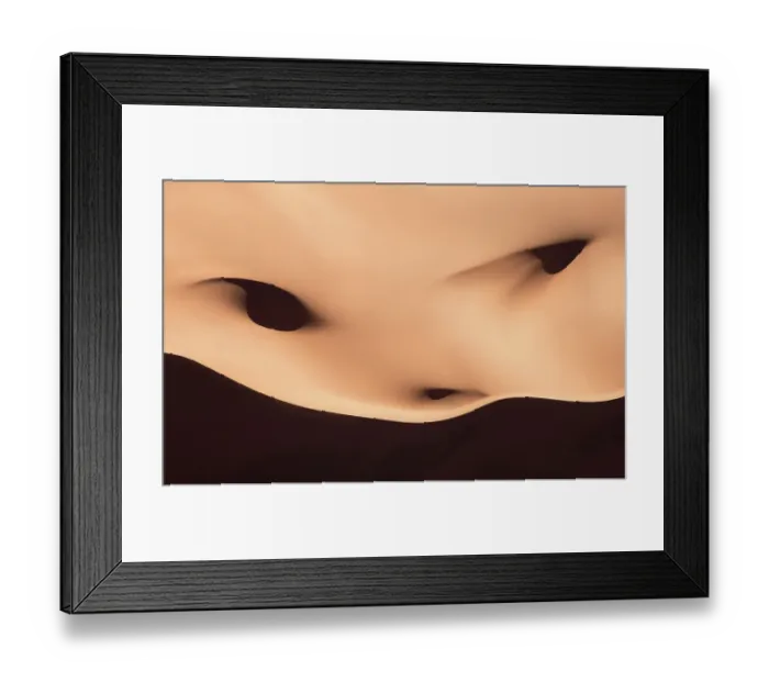 Framed Print : Aerial view of sand dune that looks like a human face Framed Print : Aerial view of sand dune that looks like a human face