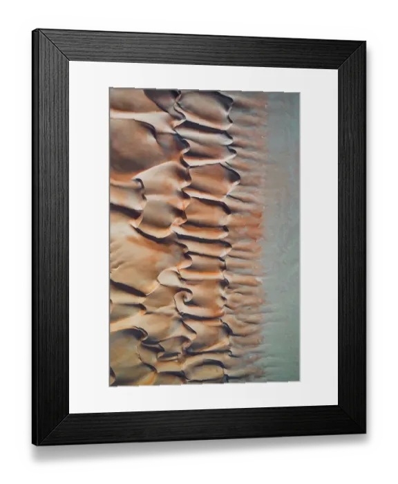 Framed Print : Arabian desert textures as seen by drone, United Arab Emirates Framed Print : Arabian desert textures as seen by drone, United Arab Emirates