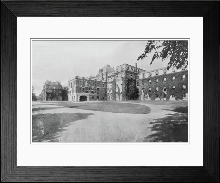 Framed Print : Antique black and white photo of the United States: Vassar College, Poughkeepsie, New York Framed Print : Antique black and white photo of the United States: Vassar College, Poughkeepsie, New York
