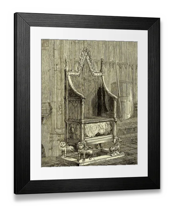 Framed Print : Coronation Chair with the Stone of Scone Framed Print : Coronation Chair with the Stone of Scone
