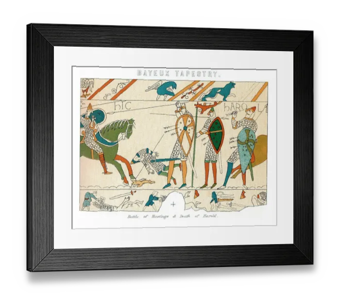 Framed Print : Bayeux Tapestry - Battle of Hastings Framed Print : Bayeux Tapestry - Battle of Hastings
