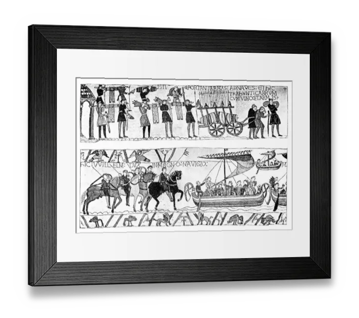 Framed Print : Two scenes from the Bayeux Tapestry Framed Print : Two scenes from the Bayeux Tapestry