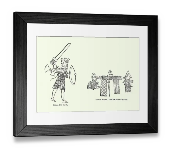 Framed Print : Chain mail armour of the 11th Century, Anglo saxon king Framed Print : Chain mail armour of the 11th Century, Anglo saxon king