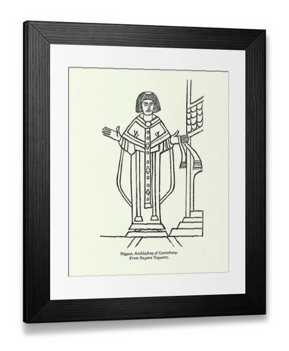 Framed Print : Stigand, Archbishop of Canterbury, wearing Chasuble