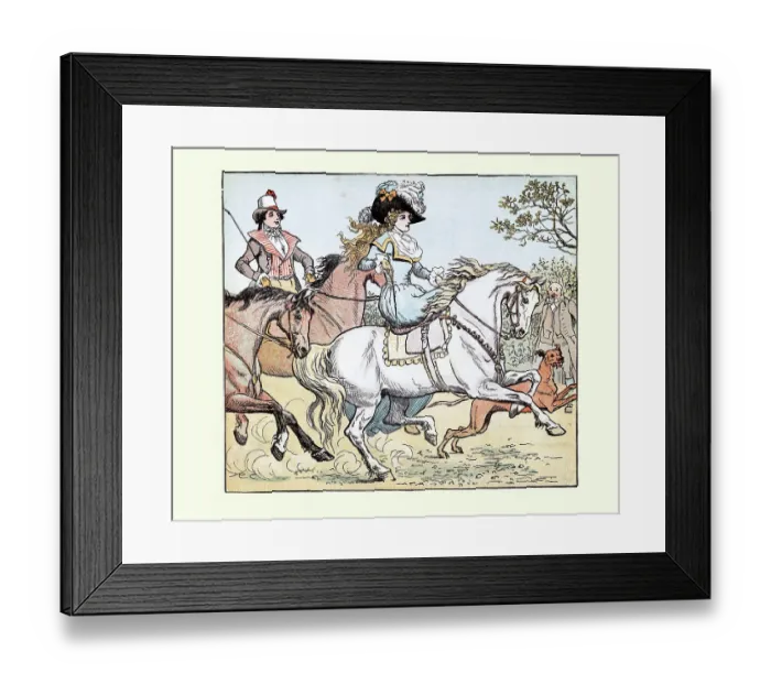 Framed Print : She shall have music wherever she goes, Ride a cock horse to Banbury Cross Framed Print : She shall have music wherever she goes, Ride a cock horse to Banbury Cross