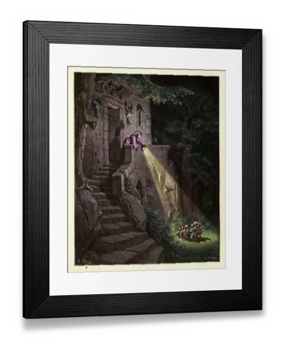 Framed Print : Little Thumb, the home of the Ogre, Perrault's Fairy Tales Framed Print : Little Thumb, the home of the Ogre, Perrault's Fairy Tales