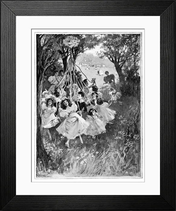 Framed Print : May Pole Dance Framed Print : May Pole Dance
