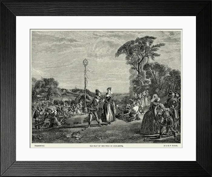 Framed Print : May day on the time of Queen Elizabeth I Framed Print : May day on the time of Queen Elizabeth I