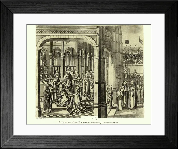 Framed Print : Coronation of King Charles V of France 1364 Framed Print : Coronation of King Charles V of France 1364