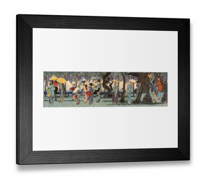 Framed Print : Japanese Woodblock Street Scene by Hiroshige Framed Print : Japanese Woodblock Street Scene by Hiroshige