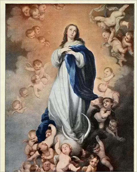 Virgin Mary, The Immaculate Conception of Los Venerables, Spanish artist Bartolome Esteban Murillo 17th Century