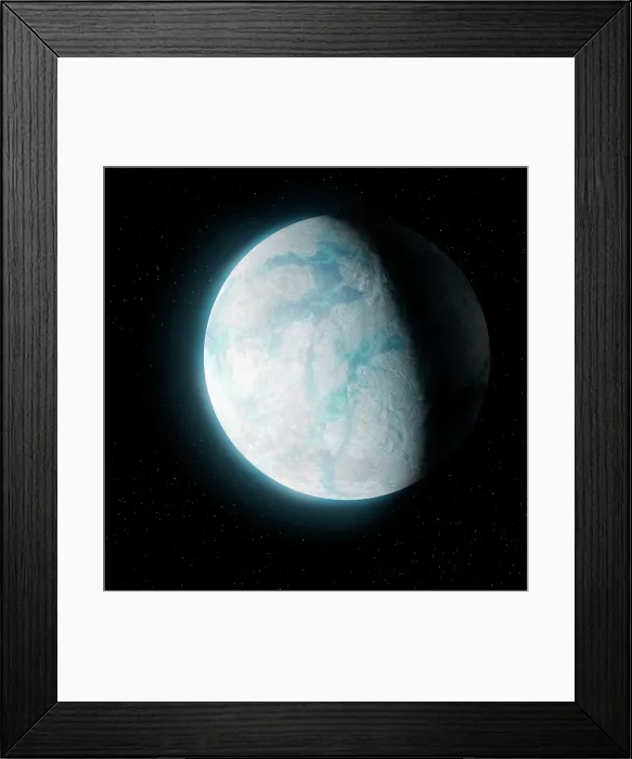 Framed Print : Icy Exoplanet Framed Print : Icy Exoplanet