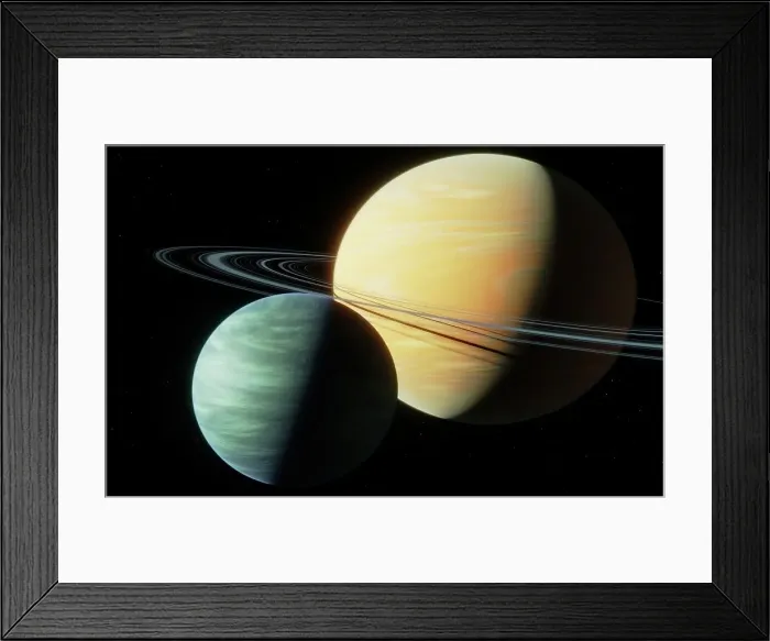 Framed Print : Exoplanet Kepler 1701b and its exomoon Framed Print : Exoplanet Kepler 1701b and its exomoon