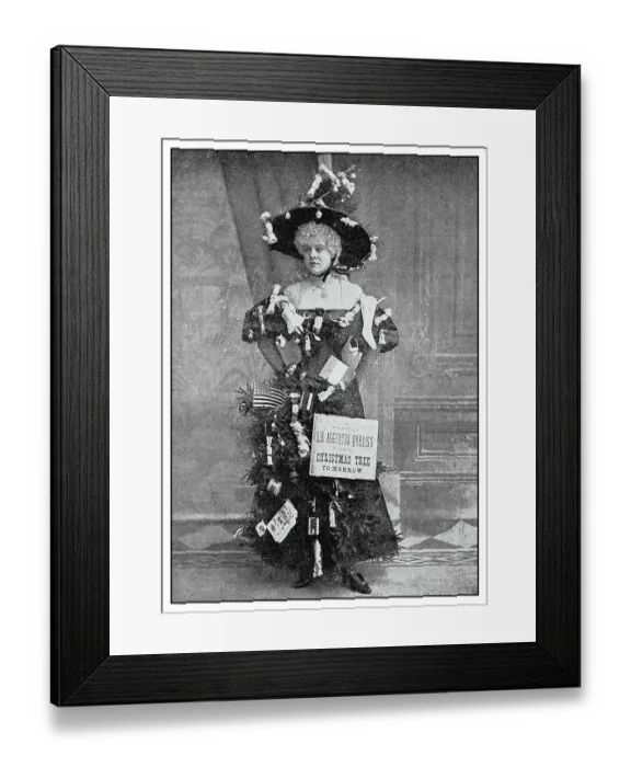 Framed Print : Antique photo: Actress Nita Carlyon as a Christmas Tree Framed Print : Antique photo: Actress Nita Carlyon as a Christmas Tree