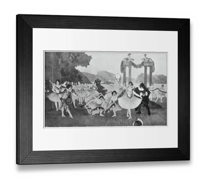 Framed Print : Antique image: Theatre national de l'Opera-Comique, Paris, Decoration paintings La Danse by Francois Flemeng Framed Print : Antique image: Theatre national de l'Opera-Comique, Paris, Decoration paintings La Danse by Francois Flemeng