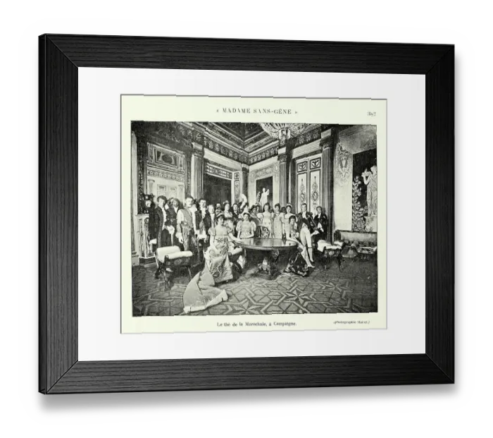 Framed Print : Vaudeville actors in a scene for he play Madame Sans-Gene is a historical comedy-drama by Victorien Sardou and Emile Moreau 19th Century History