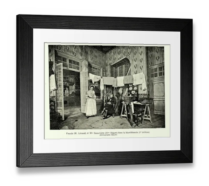 Framed Print : Vaudeville actors in a scene for he play Madame Sans-Gene is a historical comedy-drama by Victorien Sardou and Emile Moreau 19th Century History Framed Print : Vaudeville actors in a scene for he play Madame Sans-Gene is a historical comedy-drama by Victorien Sardou and Emile Moreau 19th Century History